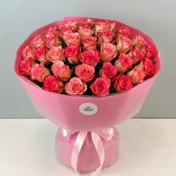 Букет из 51 розовой розы