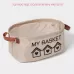 Бежевая овальная корзина для хранения с ручками My Basket (20х30х13 см